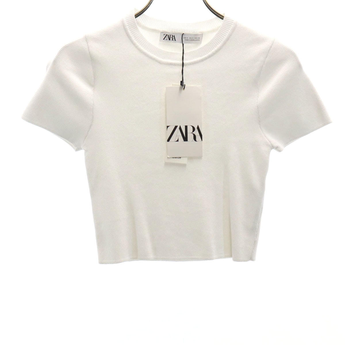 ZARA ザラ 未使用 半袖 カットソー S ホワイト