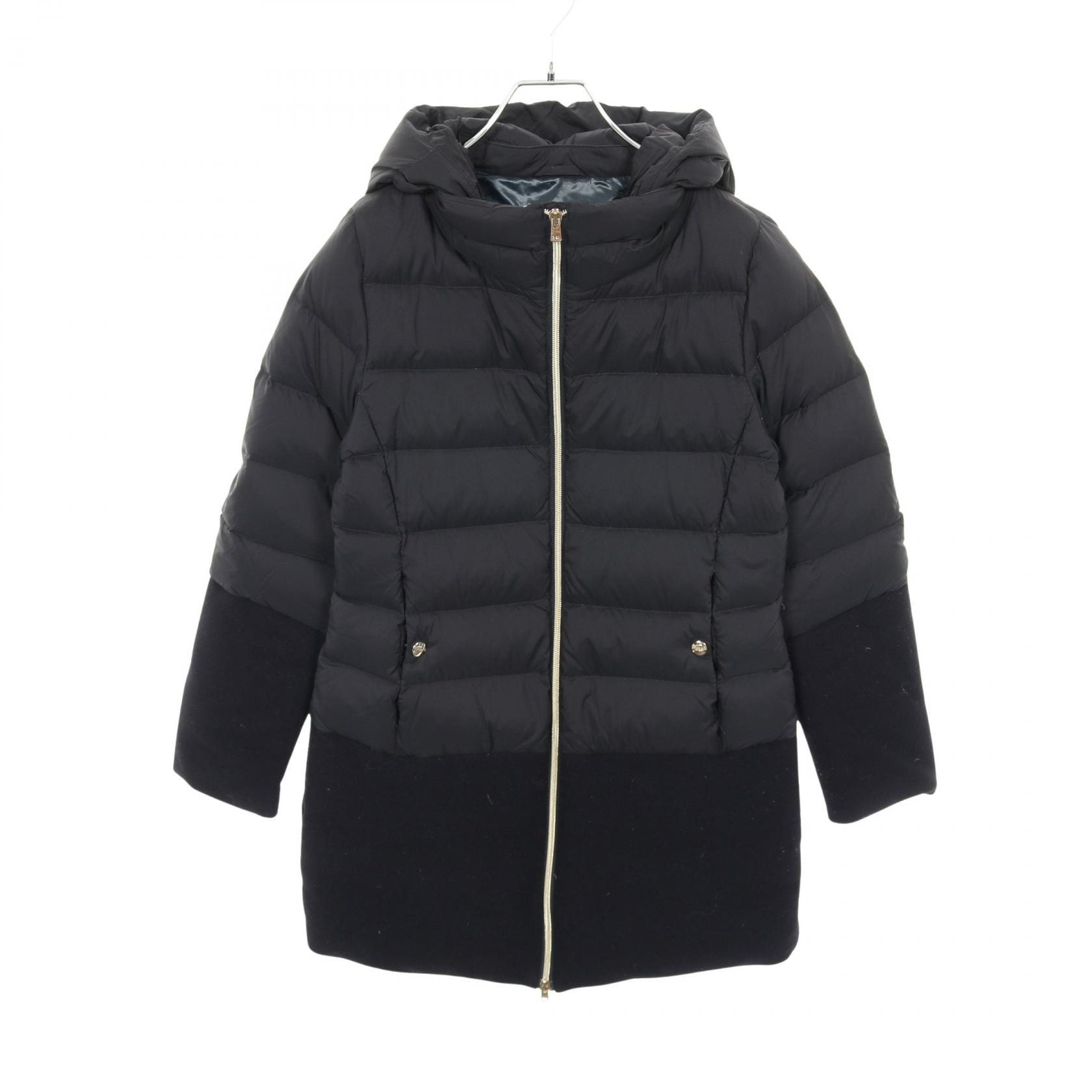 ヘルノ Herno ダウンジャケット 衣料品 アウター ウール ナイロン レディース ネイビー系 PI0030G 【中古】