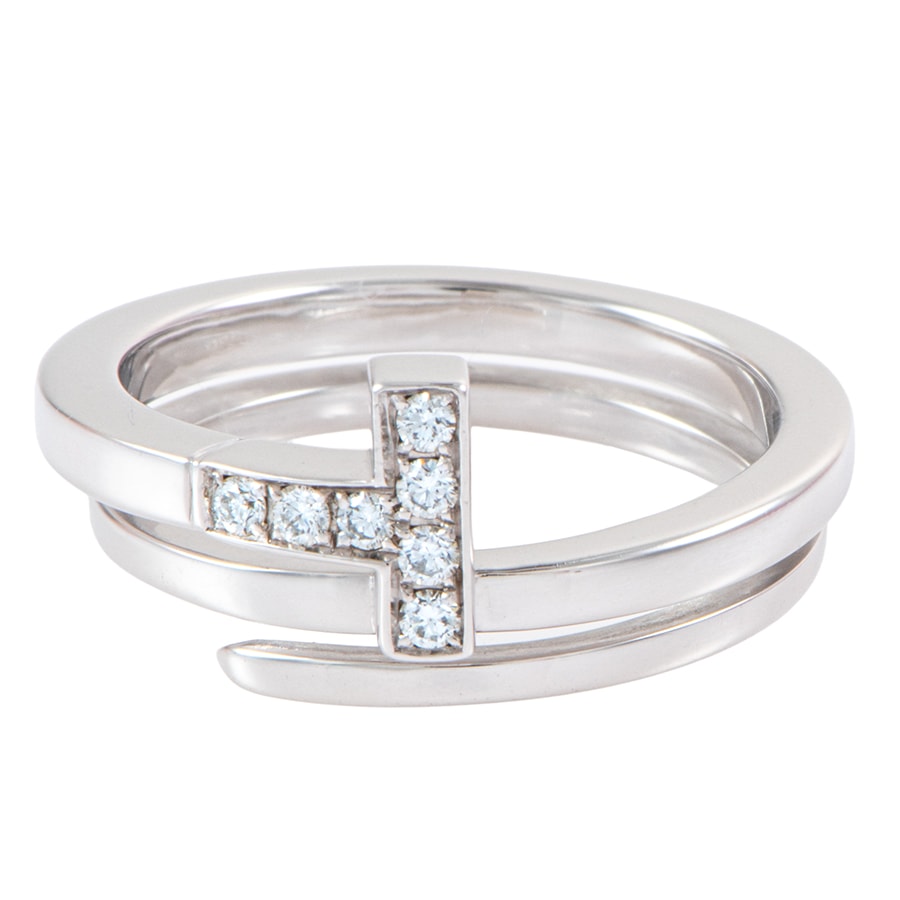 TIFFANY&Co. ティファニー T スクエア ラップ リング・指輪 14号 シルバー【中古】