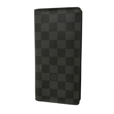 【6ed3569】ルイヴィトン 長財布 ダミエ・グラフィット ポルトフォイユブラザ N62665 ブラック【中古】メンズ