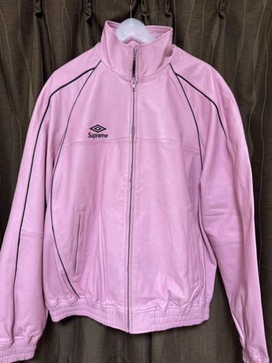Supreme x Umbro Leather Track Jacket "Pink"
