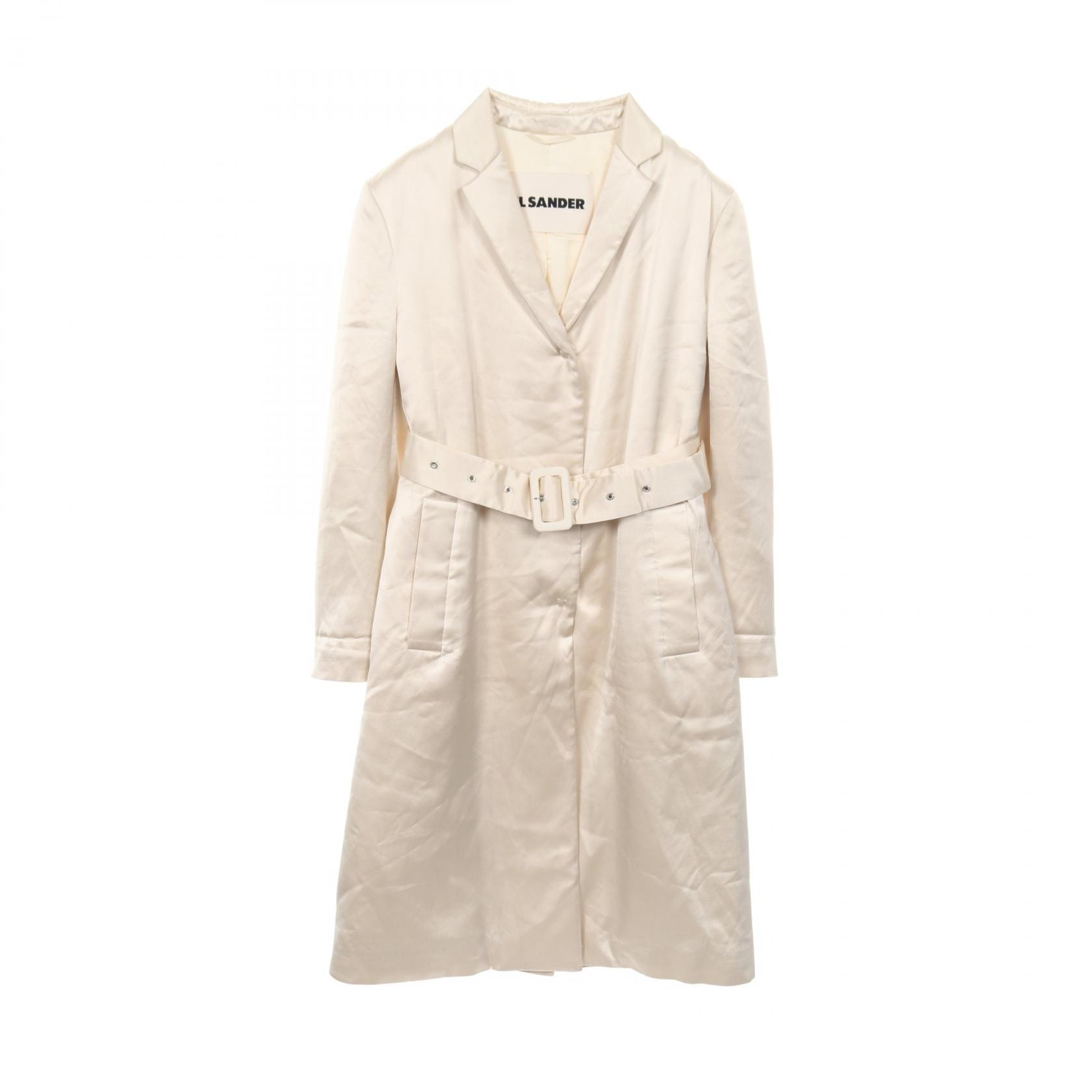 ジルサンダー JIL SANDER サテン 衣料品 アウター レーヨン レディース ホワイト系 【中古】