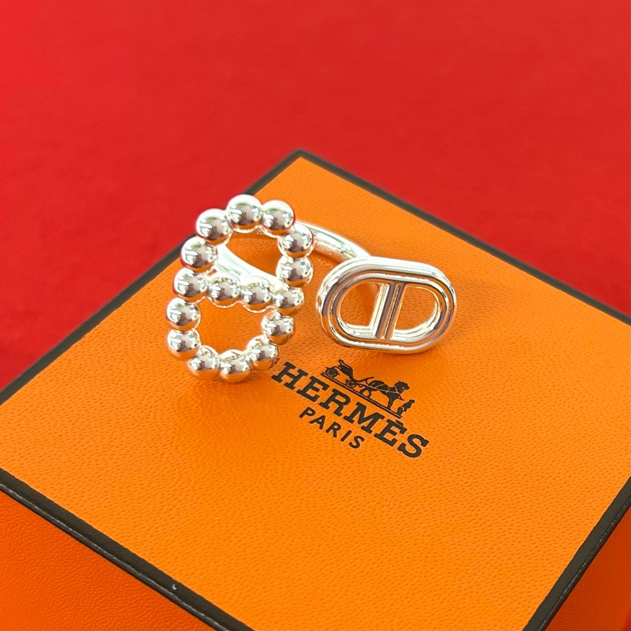 HERMES エルメス シェーヌダンクル アレア2 リング シルバー925 リング・指輪 14号 シルバー
 65730