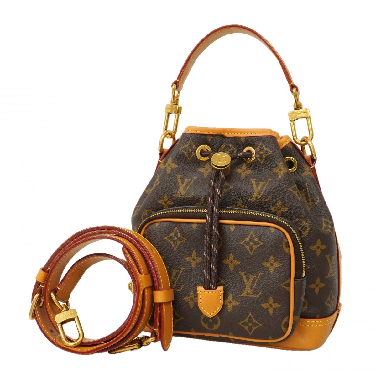 【6dc2301】ルイヴィトン ハンドバッグ モノグラム ノエカーゴ M14017 ブラウン 2wayバッグ【中古】メンズ