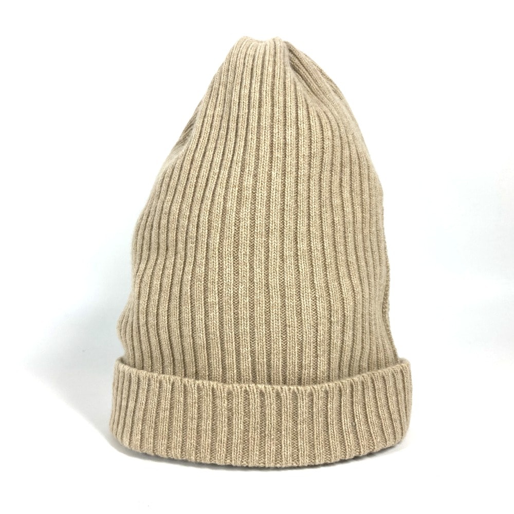 バーバリー BURBERRY ビーニー 帽子 ニット帽 ニットキャップ ニット帽 ウール ベージュ 美品