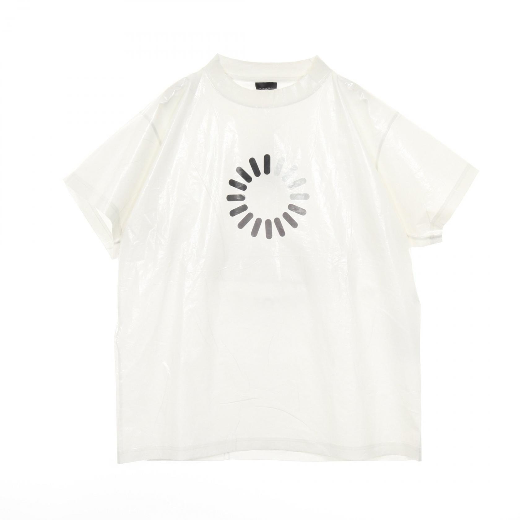 バレンシアガ BALENCIAGA LOADING ERROR MISPLACED カットソー 衣料品 トップス コットン メンズ ホワイト系 744440 【中古】