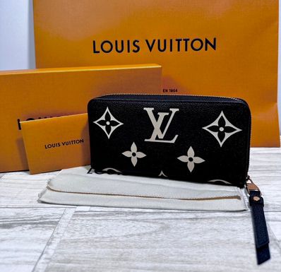 Louis Vuitton Bi-Color Monogram Amplant Zippy Wallet "Black/Beige"