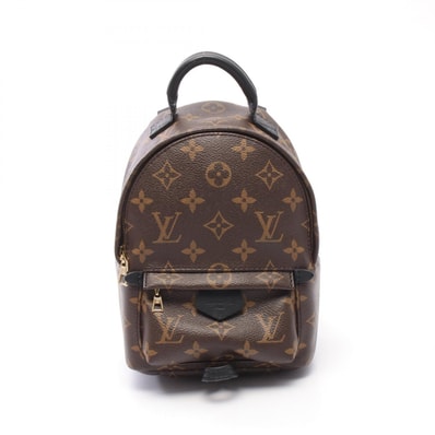 ルイ・ヴィトン LOUIS VUITTON パームスプリングス ミニ モノグラム リュックサック バックパック バッグ PVCコーティングキャンバス レザー レディース ブラウン系 / ブラック系 M41562 【中古】