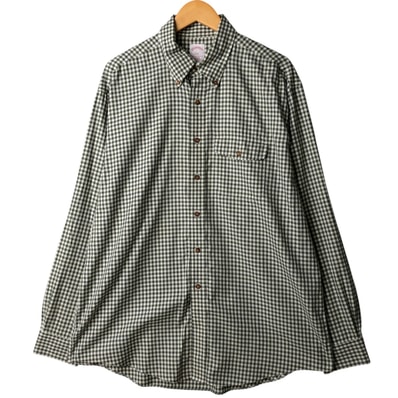 古着 ブルックスブラザーズ Brooks Brothers 346 ギンガムチェック 長袖 ボタンダウンチェックシャツ メンズL相当/eaa594535