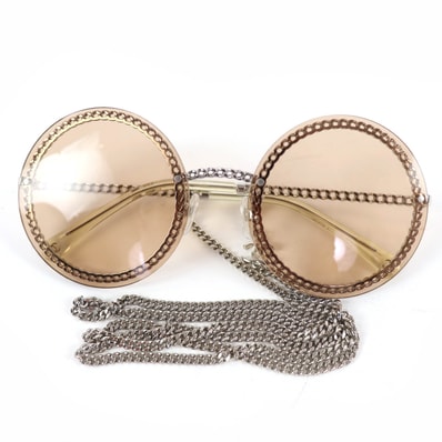 美品 シャネル サングラス シルバー レディース 58□18 135