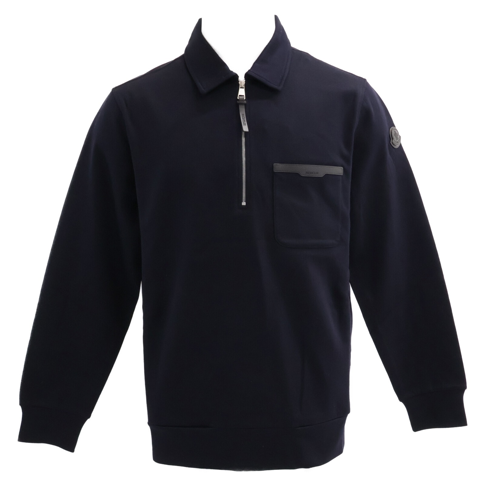 モンクレール 【新品/25年製】L10918G00025 FELPA CON ZIP ハーフジップ スウェットシャツ S