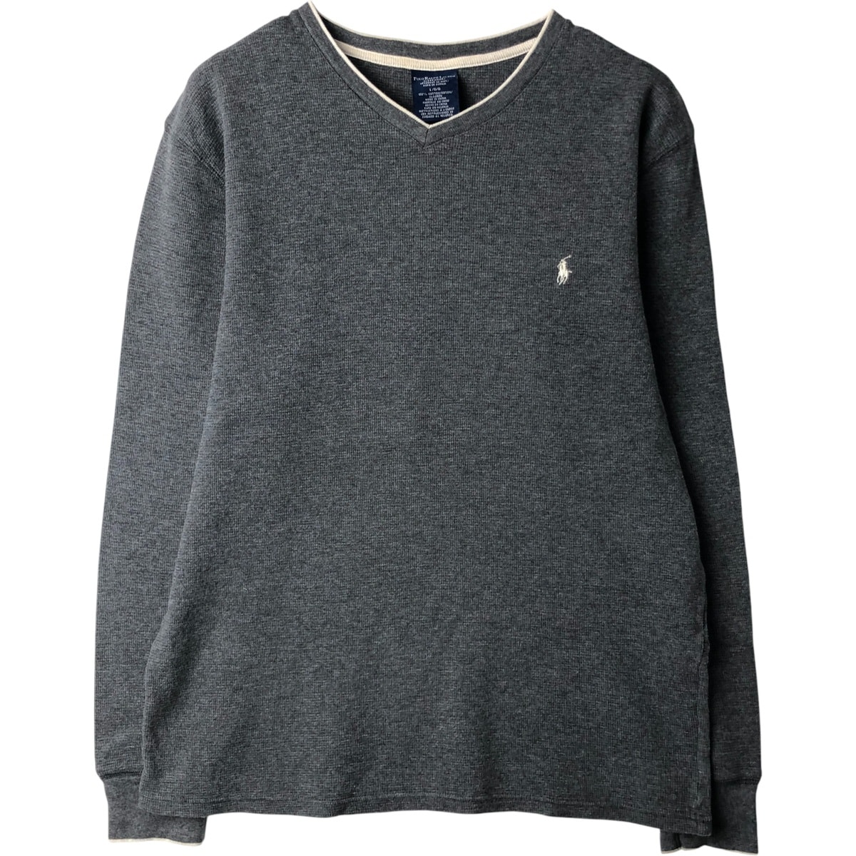 古着 ラルフローレン Ralph Lauren POLO RALPH LAUREN SLEEPWEAR Vネック サーマルロングTシャツ メンズL相当/eaa616742