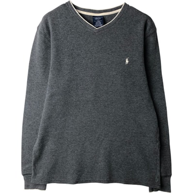 古着 ラルフローレン Ralph Lauren POLO RALPH LAUREN SLEEPWEAR Vネック サーマルロングTシャツ メンズL相当/eaa616742