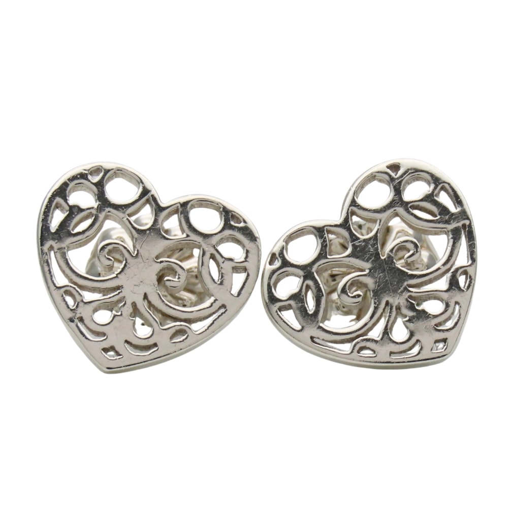 【中古】 ティファニー ピアス エンチャント ハート シルバー925 約2.1g シルバー アクセサリー 可愛い レディース 女性 TIFFANY&Co.