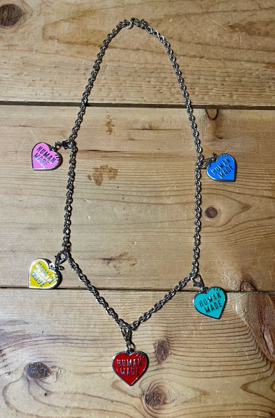 HUMAN MADE FIVE HEART NECKLACE "Silver"