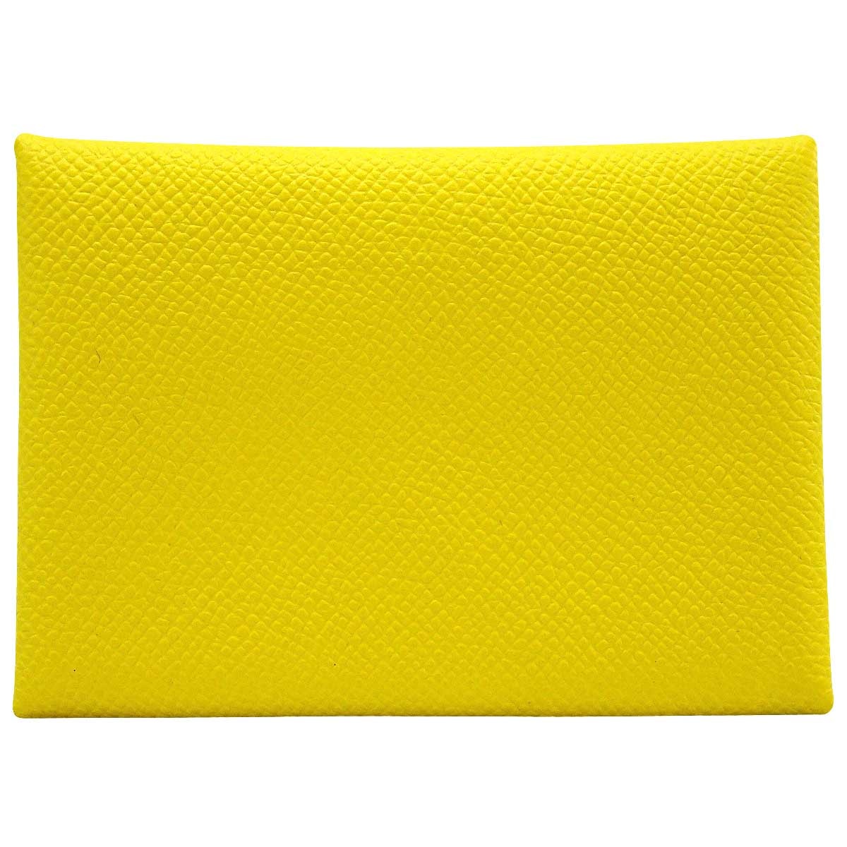 【渋谷並木橋店】HERMES エルメス カードケース カルヴィ デュオ ジョーヌナプル (ジョーヌナポリ) エプソン シルバー金具 B刻印 新品未使用