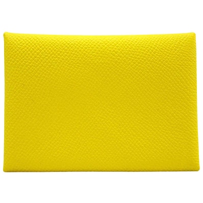 【渋谷並木橋店】HERMES エルメス カードケース カルヴィ デュオ ジョーヌナプル (ジョーヌナポリ) エプソン シルバー金具 B刻印 新品未使用