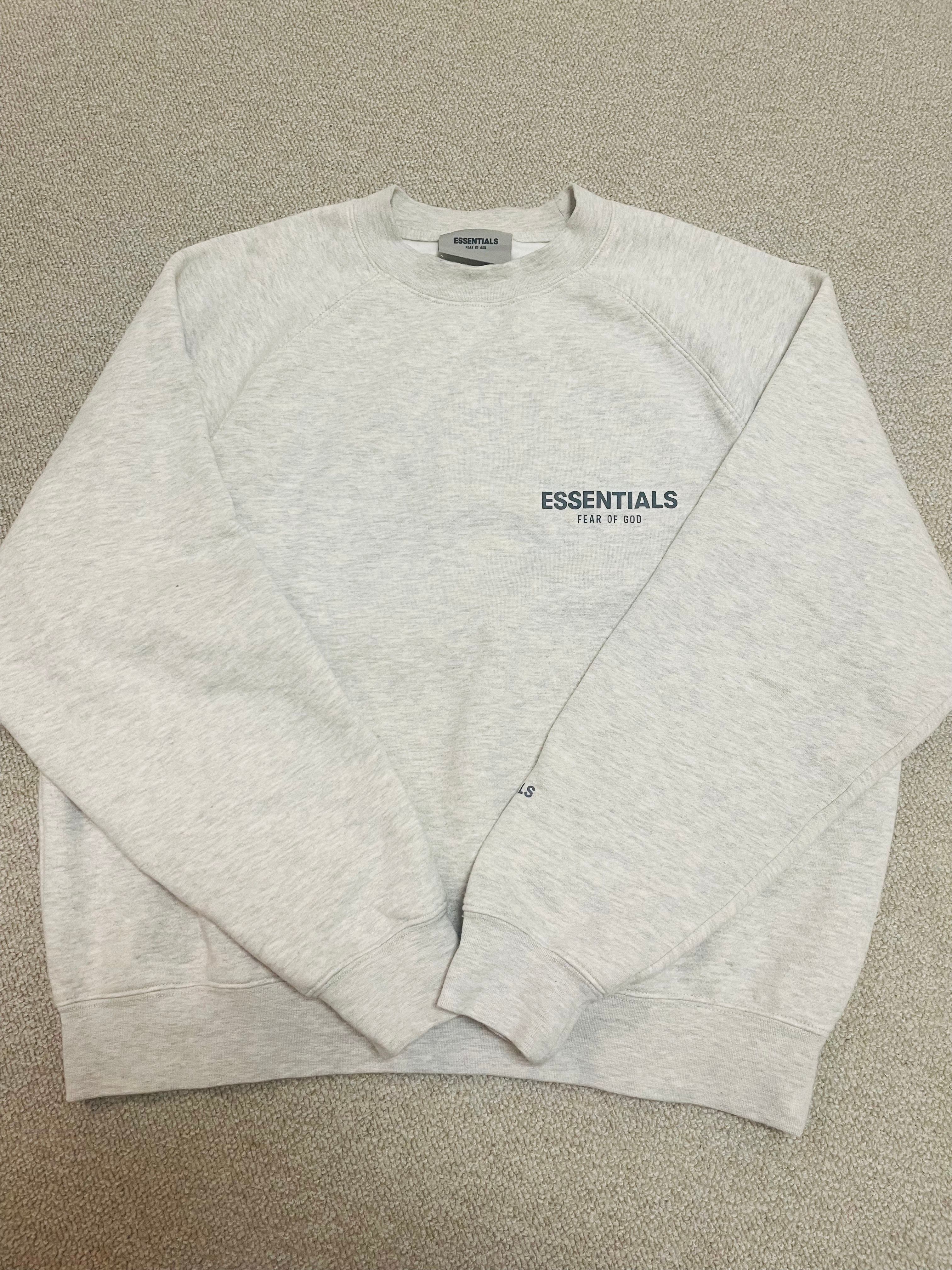 FEAR OF GOD ESSENTIALS PULLOVER CREWNECK "Light Heather Oatmeal"