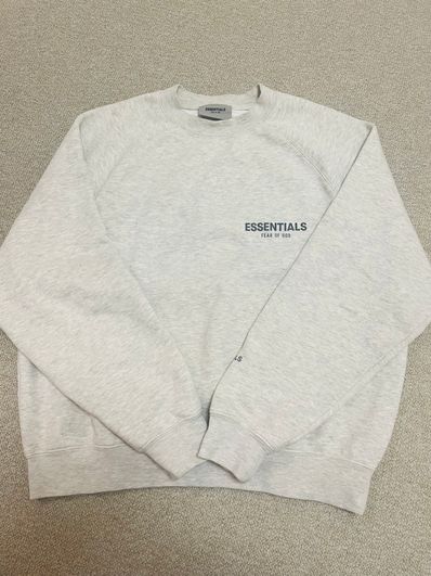 FEAR OF GOD ESSENTIALS PULLOVER CREWNECK "Light Heather Oatmeal"