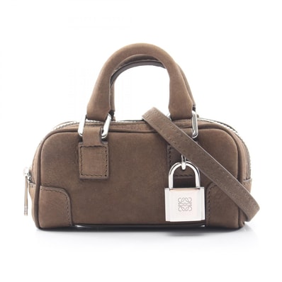 ロエベ LOEWE アマソナ ナノ 2WAY ハンドバッグ バッグ レザー レディース グレー系 C039U96X02 【新品】