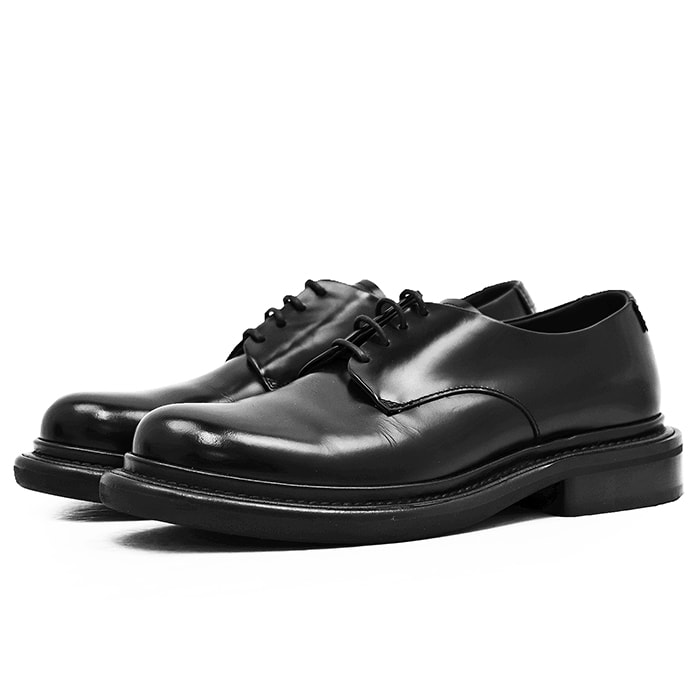 【美品】 ジョルジオアルマーニ プレーントゥ 外羽根 ドレスシューズ レディース ブラック 5 GIORGIO ARMANI