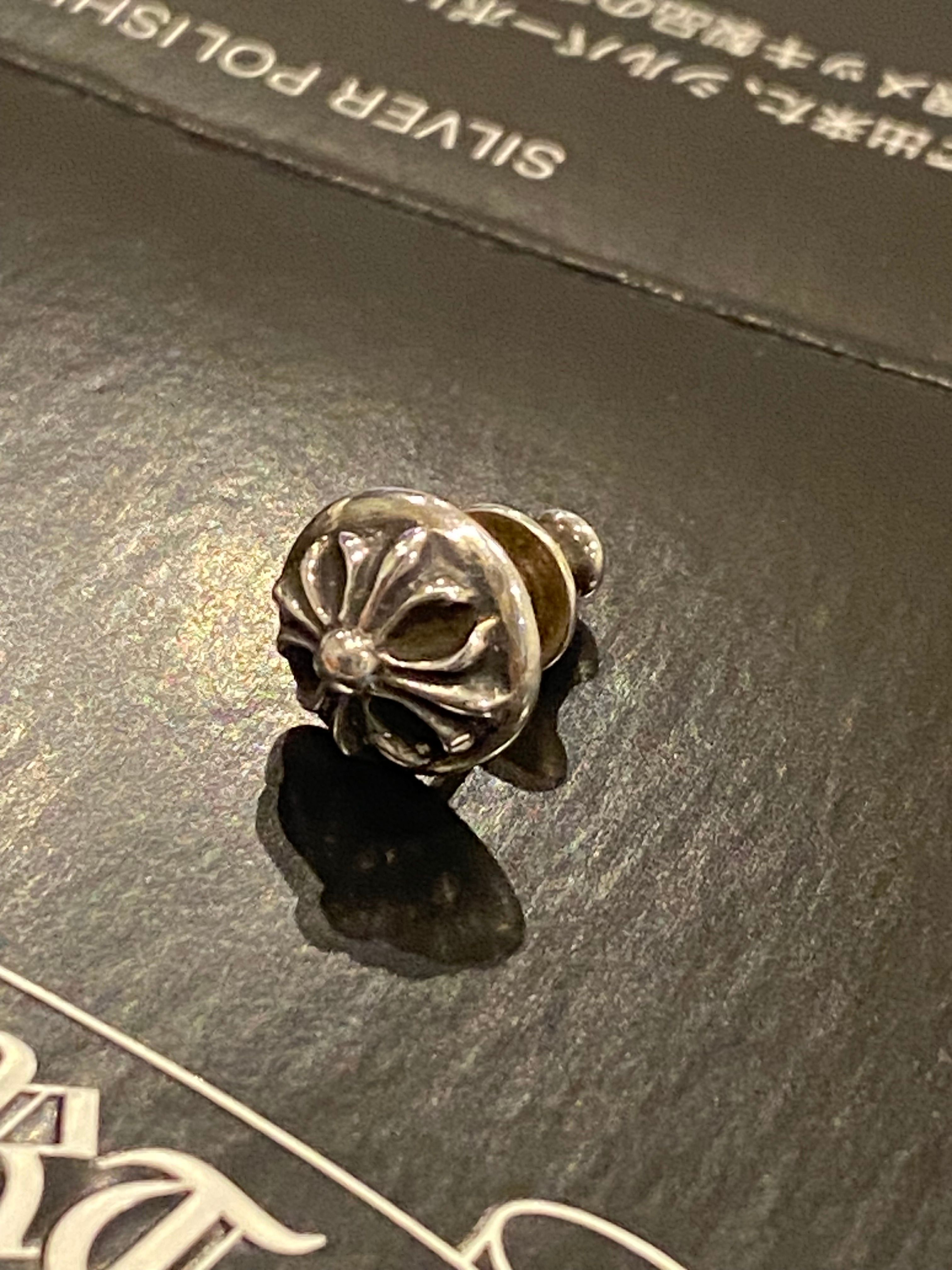 Chrome Hearts Cross Ball Stud Earrings "Silver"