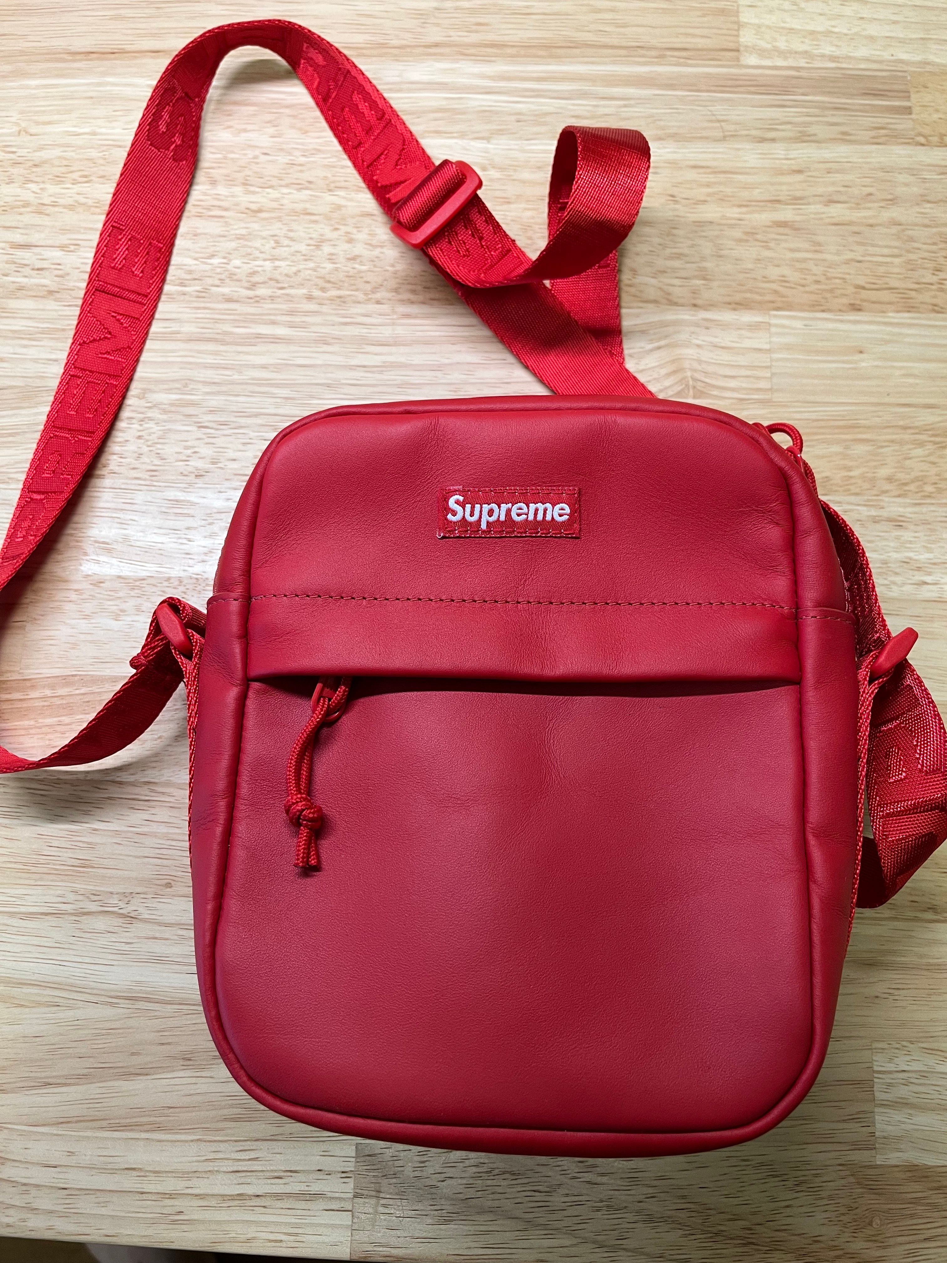 Supreme Leather Shoulder Bag 