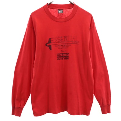 FRUIT OF THE LOOM フルーツオブザルーム 90s USA製 オールド 長袖 シングルステッチ Tシャツ L レッド BEST ロンT