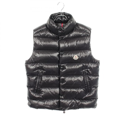 モンクレール MONCLER TIBB ダウンベスト 衣料品 アウター ナイロン メンズ ブラック系 1A00096 【中古】