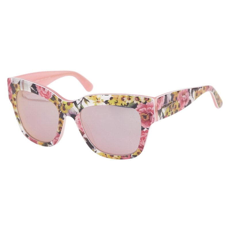 ドルチェアンドガッバーナ 花 フラワー サングラス DG 4231 ピンク  マルチカラー プラスチック レディース DOLCE&GABBANA 【中古】