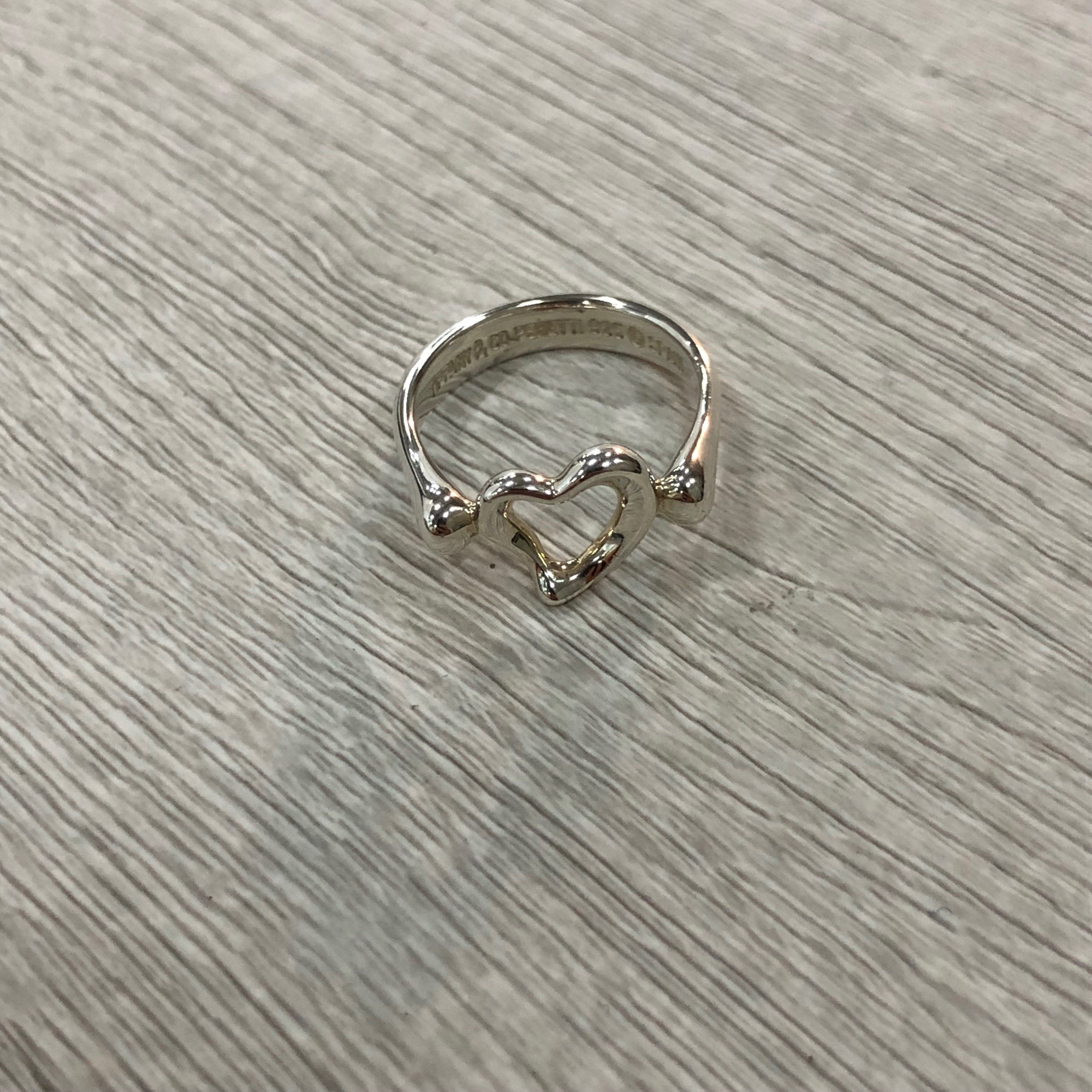 ティファニー ミニオープンハートリングSV925