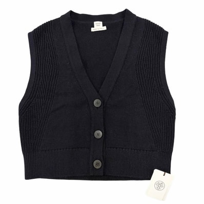 未使用品 エルメス ベスト ネイビー レディース 36 4E2721D1