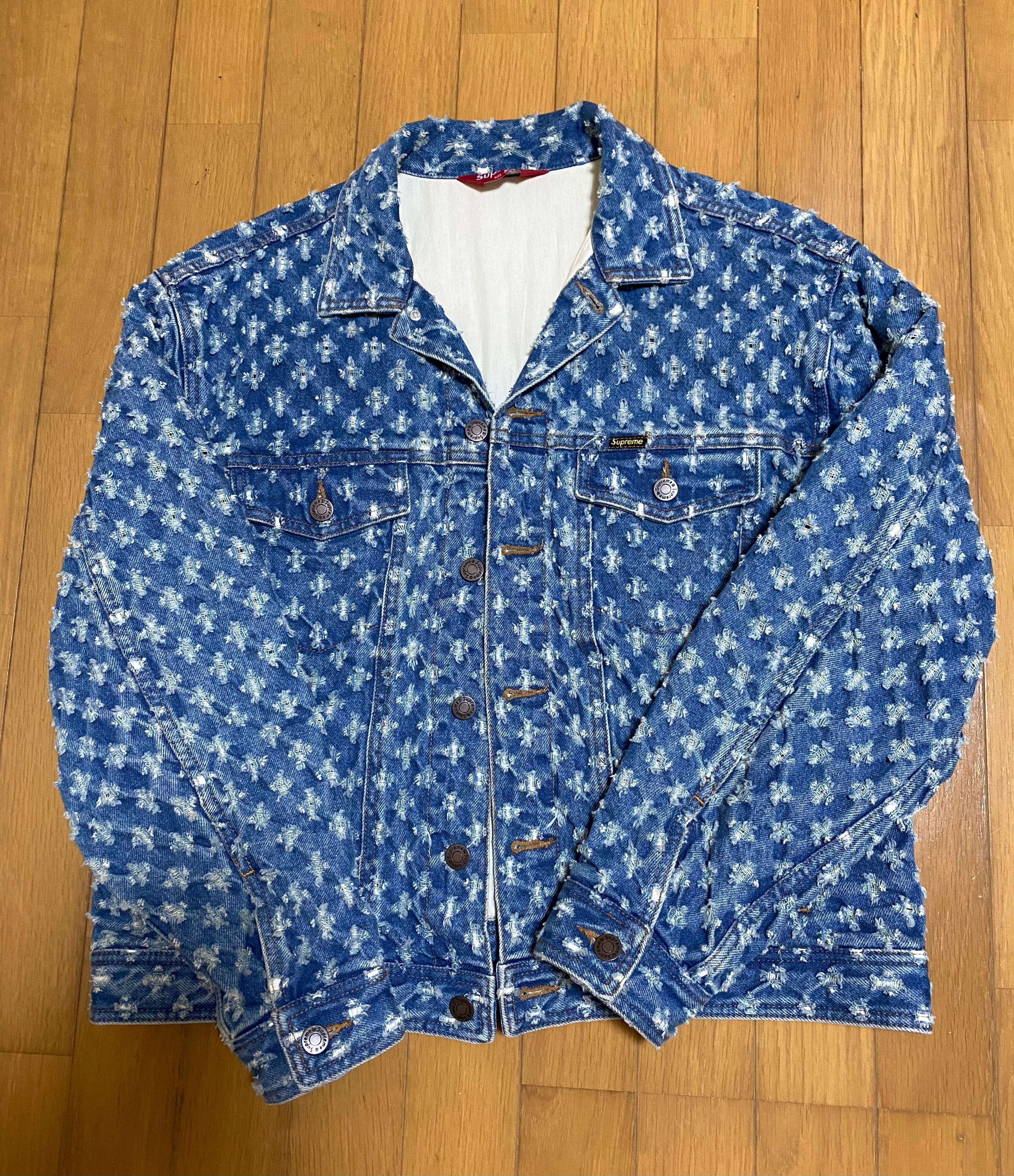 Supreme Hole Punch Denim Trucker Jacket "Blue"
