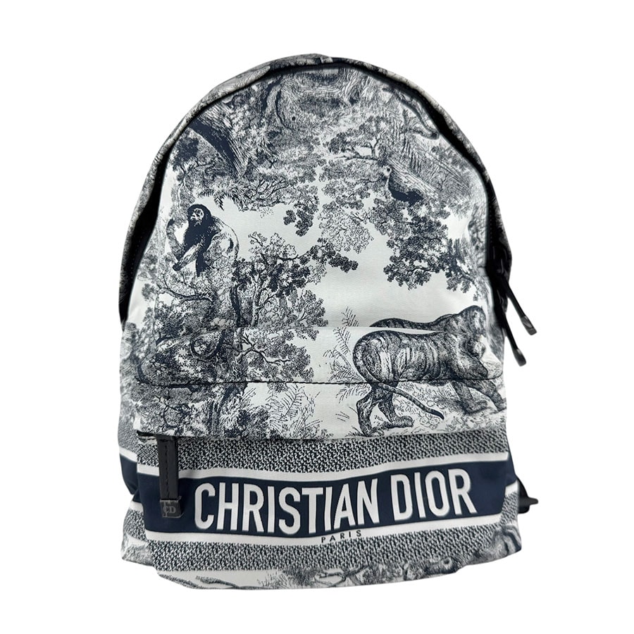 クリスチャンディオール Christian Dior リュック トラベル スモール バックパック ナイロン ネイビー/ブラック レディース【中古】 z7788