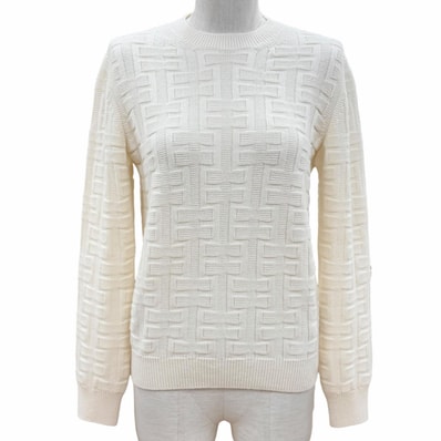 未使用品 エルメス ニット オフホワイト レディース 36