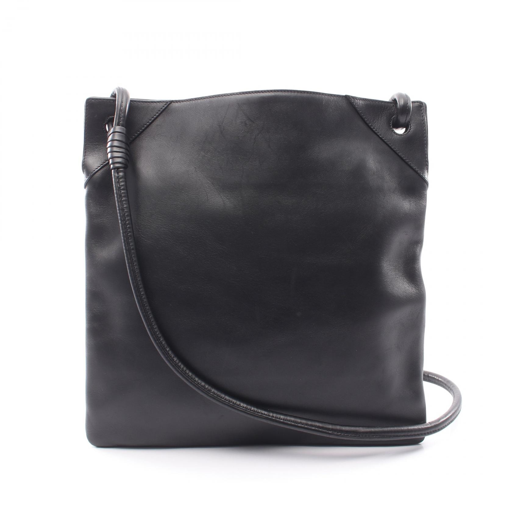 ボッテガヴェネタ BOTTEGA VENETA ショルダーバッグ バッグ レザー レディース ブラック系 【中古】