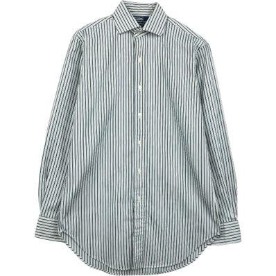古着 ラルフローレン Ralph Lauren POLO by Ralph Lauren REGENT CLASSIC FIT マルチストライプ 長袖 コットンストライプシャツ メンズS相当/eaa659231