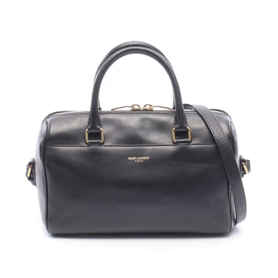 サンローランパリ SAINT LAURENT PARIS ベイビーダッフル 2WAY ハンドバッグ バッグ レザー レディース ブラック系 330958 BOF0J 【中古】