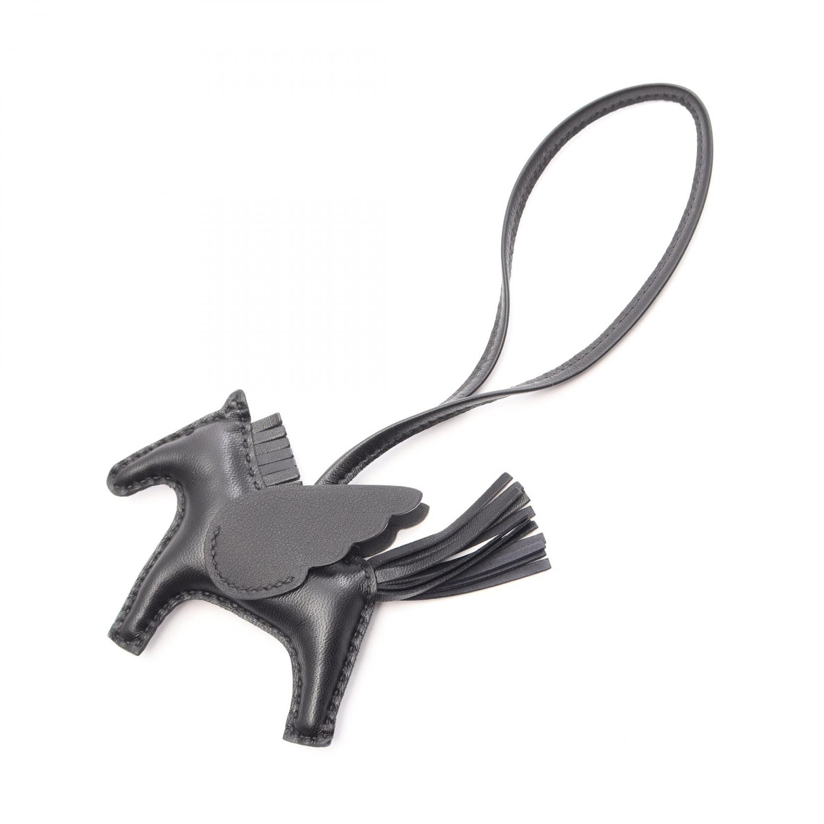 エルメス HERMES ロデオペガサスPM ソーブラック チャーム アクセサリー アニョーミロ / ヴォースイフト アニョーミロ レディース ブラック系 【中古】