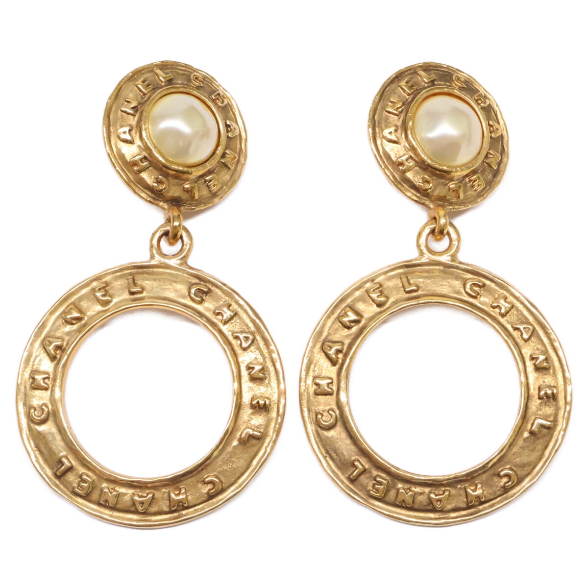 シャネル ヴィンテージ 26 91年製 カステラーヌ期 フェイクパール サークル