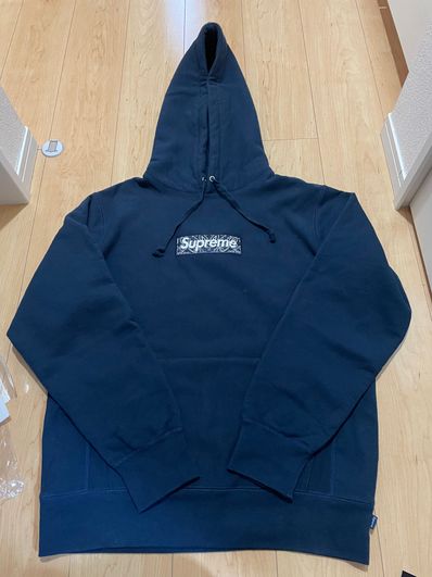Supreme Bandana Box Logo Hooded Sweatshirt "Navy"