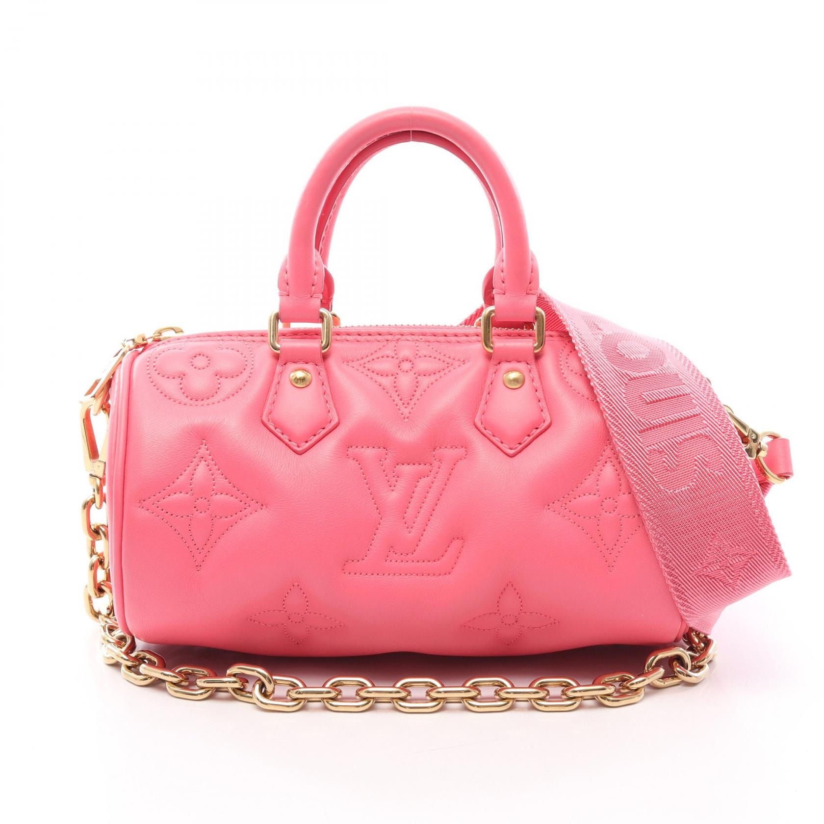 ルイ・ヴィトン LOUIS VUITTON パピヨンBB バブルグラム 3WAY ハンドバッグ バッグ レザー ピンク レディース ピンク系 M59826 【中古】