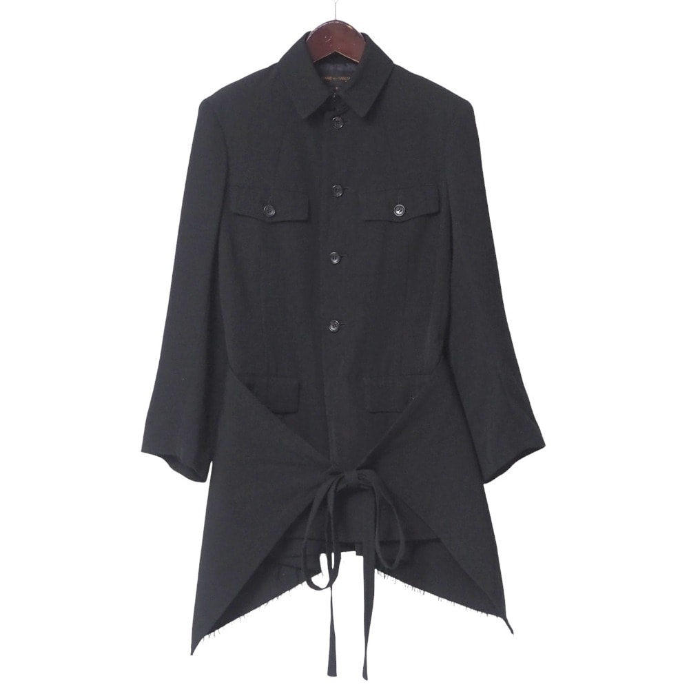 ■美品■COMME des GARCONS コムデギャルソン ヴィンテージ ジャケット サイズS 90's 腰巻 変形 AD1994 メタモルフォシス期 縮絨 ブランド古着【中古】20250605/RA5027