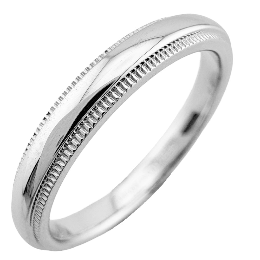 ティファニー ミルグレイン リング 指輪 17.5号 Pt950プラチナ レディース TIFFANY&Co. 中古