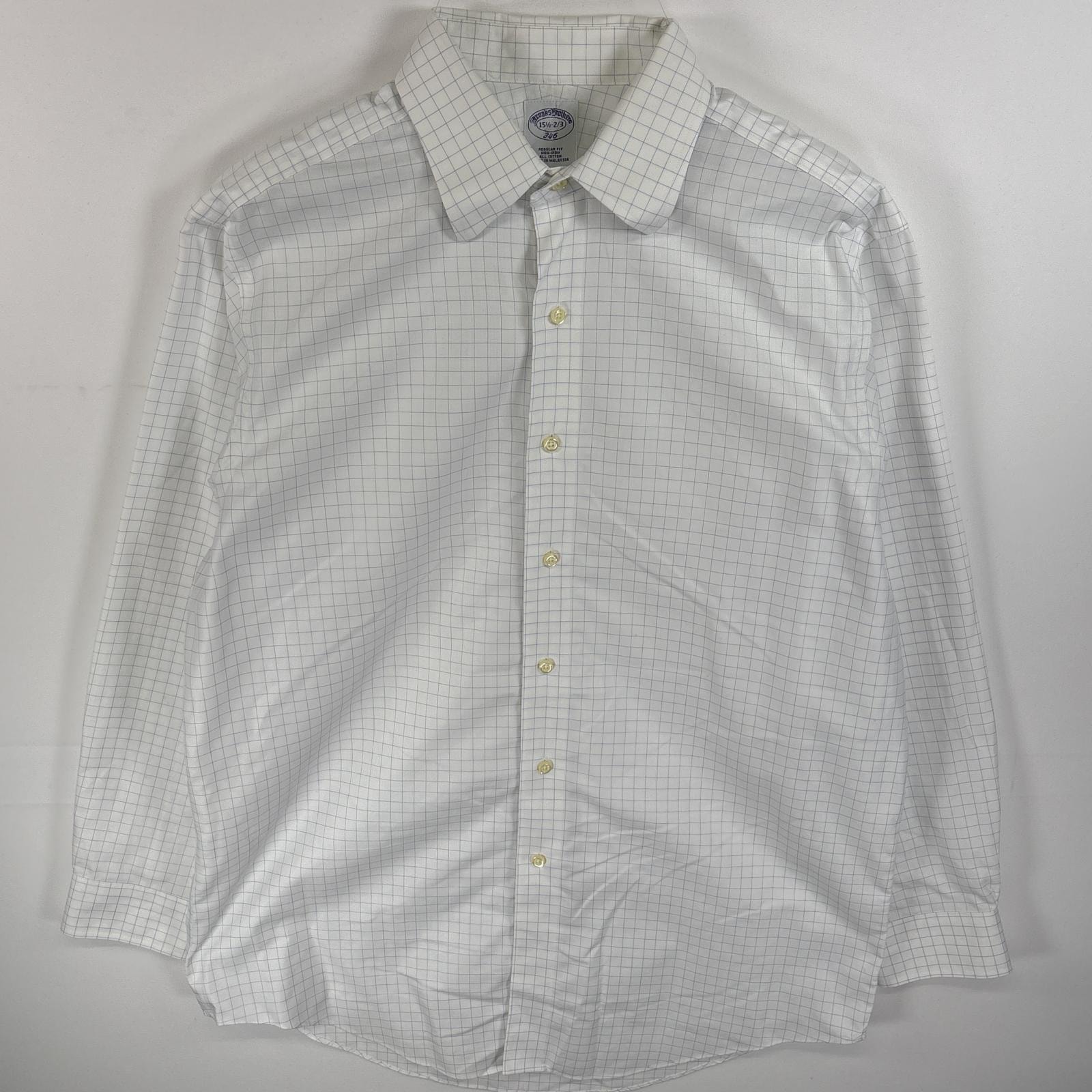 古着 ブルックスブラザーズ Brooks Brothers 長袖シャツ ボタンシャツ 346 NON-IRON 15 1/2-2/3 M  ホワイト系 チェック メンズ