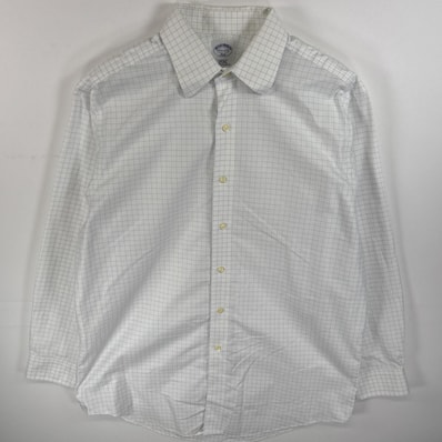 古着 ブルックスブラザーズ Brooks Brothers 長袖シャツ ボタンシャツ 346 NON-IRON 15 1/2-2/3 M ホワイト系 チェック メンズ
