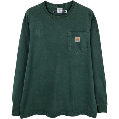 古着 カーハート Carhartt 無地ポケットロングTシャツ ロンT メンズM相当/eaa668005