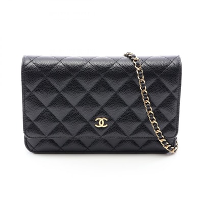シャネル CHANEL マトラッセ ショルダーバッグ バッグ キャビアスキン(グレインドカーフ) レディース ブラック系 【中古】