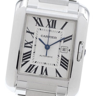 カルティエ タンクアングレーズLM W5310009 メンズ 【中古】