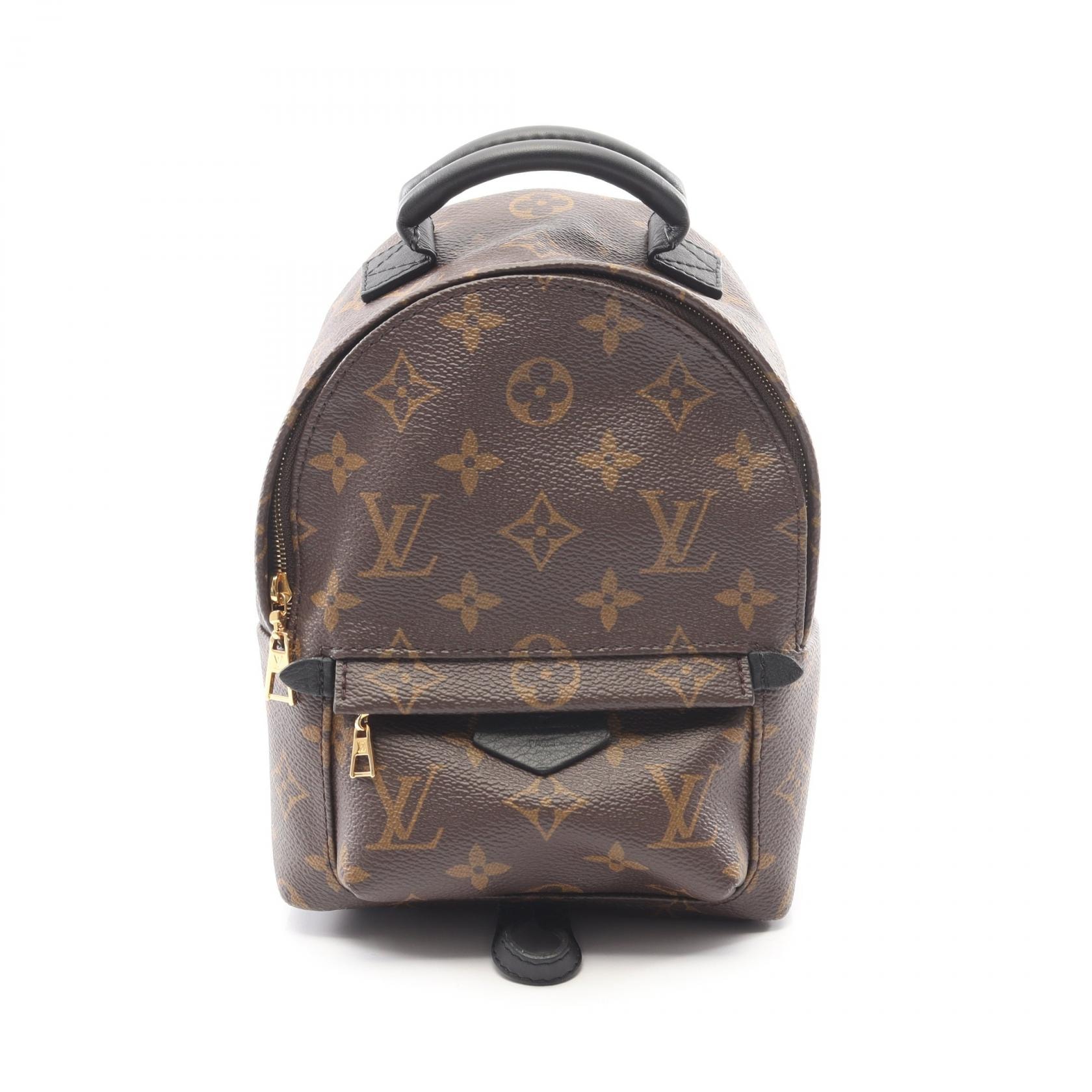 ルイ・ヴィトン LOUIS VUITTON パームスプリングス ミニ モノグラム リュックサック バックパック バッグ PVCコーティングキャンバス レザー レディース ブラウン系 / ブラック系 M41562 【中古】